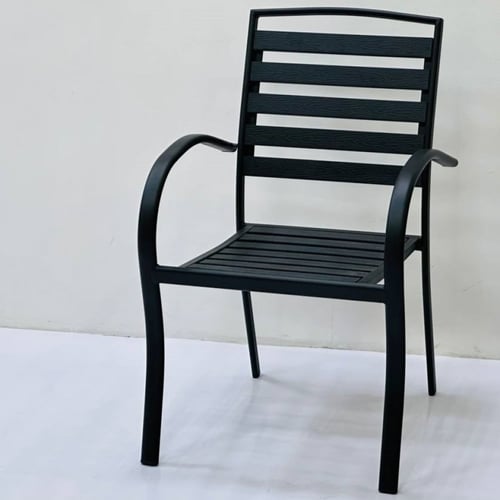 كرسي حديقة حديد لون اسود