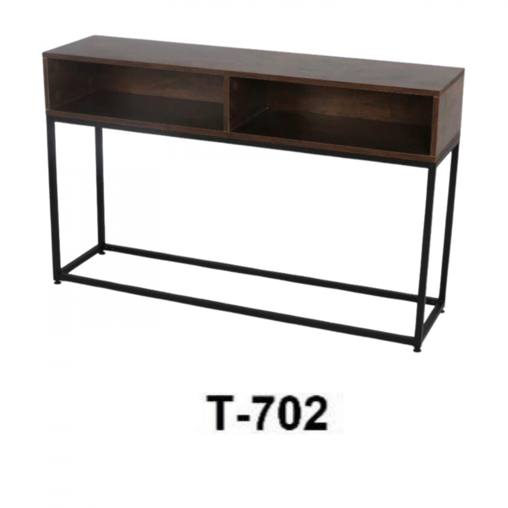 طاولة مدخل كونسول بني غامق