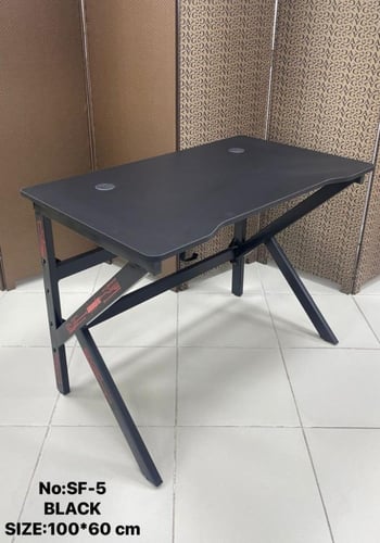 طاولة قيمنق خشب وحديد مقاس 80و100و120 سم أسود