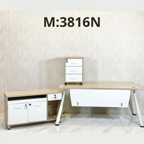 طقم مكتب عمل ميلامين بأرجل حديد 140و160و180 سم عدة...