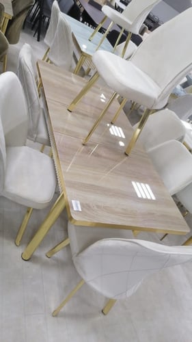 طاولة وست كراسي ثلاث ألوان(تتحكم في حجم الطاولة)