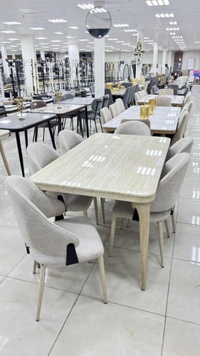 طقم طاولة طعام رخام 6 كراسي عدة الوان