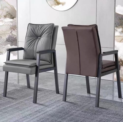 كرسي مكتب جلد ثابت عدة الوان