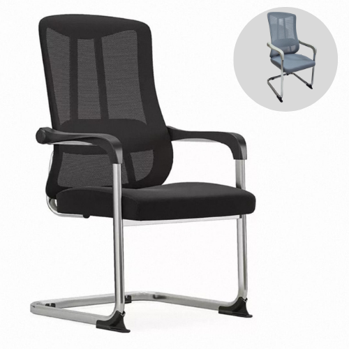 كرسي مكتب ثابت اسود ورمادي