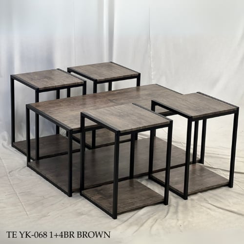 طقم طاولات وسط وخدمة عدة الوان