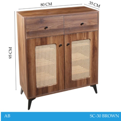 دولاب راتان بني 80و100و120 سم