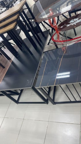 طاولة خدمة بورسلان 60 سم لون اسود