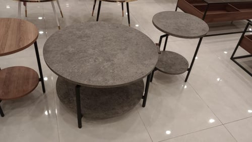 طاولة مودرن 80 سم رمادي