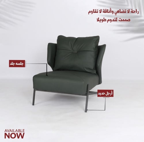كرسي جلد جودة عالية زيتي