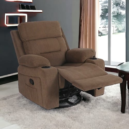 كرسي استرخاء هزاز دوار بني