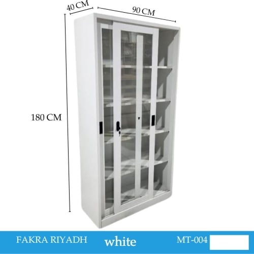 دولاب حديد زجاج سحاب عدة ألوان