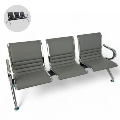 كرسي انتظار جلد ستيل عدة الوان