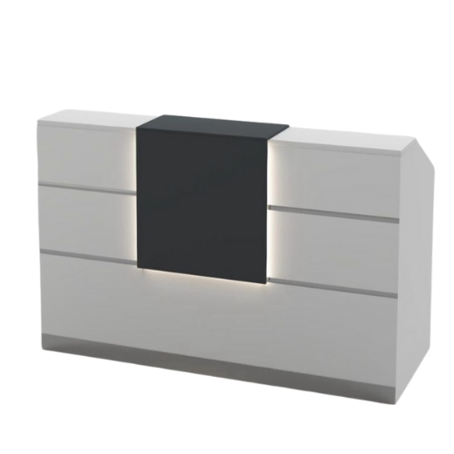 كاونتر استقبال ابيض مودرن عدة مقاسات