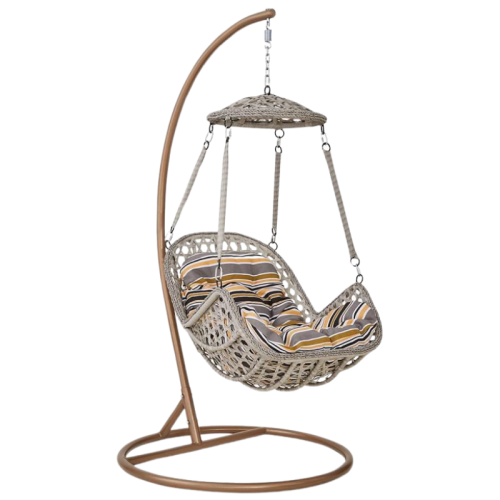 مرجيحة مع مخدة لون رمادي