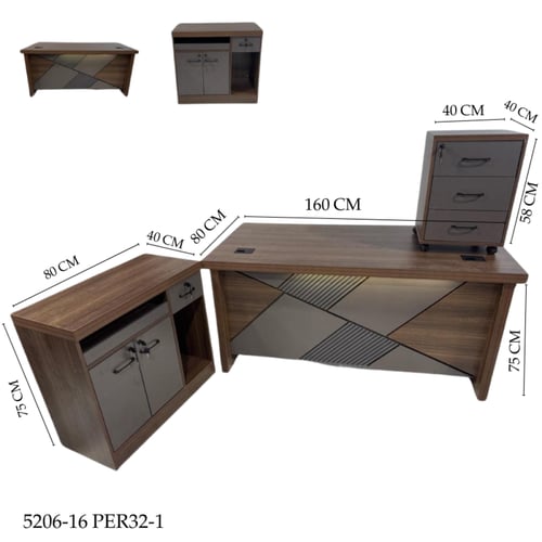 طقم مكتب 140و160 سم عدة ألوان
