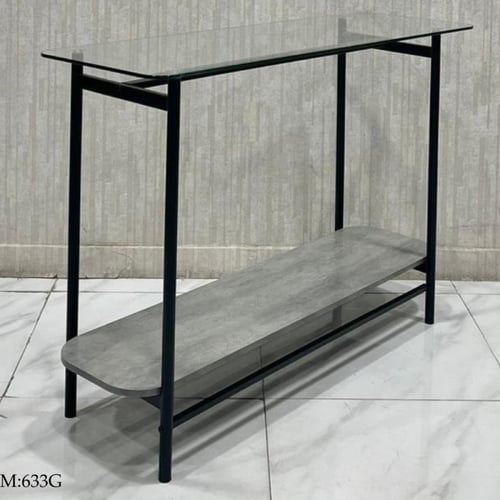 كونسول زجاج وخشب عدة ألوان