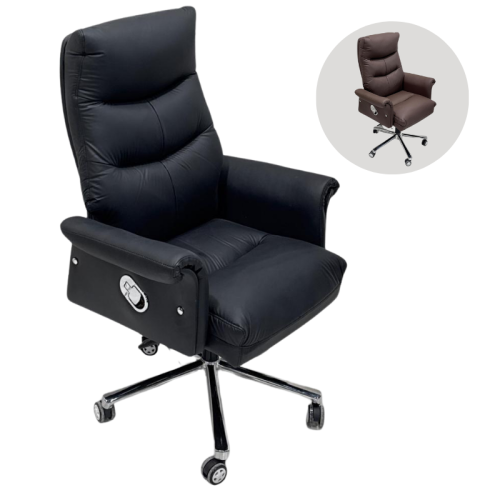 كرسي مكتب دوار جلد فخم عدة الوان