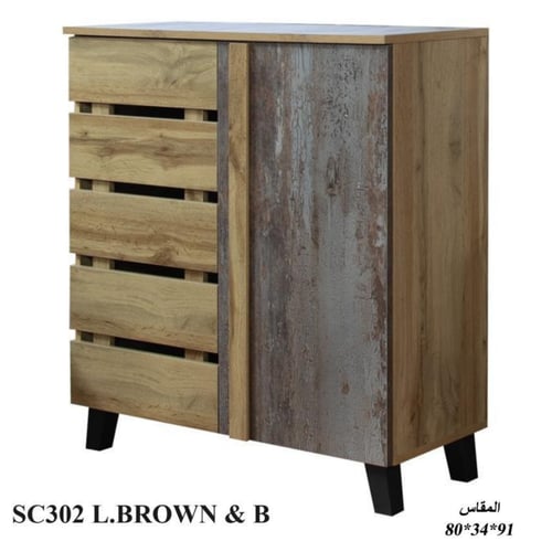 دولاب مقاس 120و80 سم بني فاتح