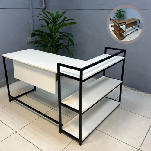 مكتب زاويه 140سم عدة الوان