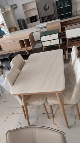 طقم طاولة رخام و 4 كراسي