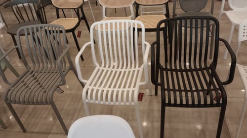 طقم 4 كراسي فايبر عدة ألوان