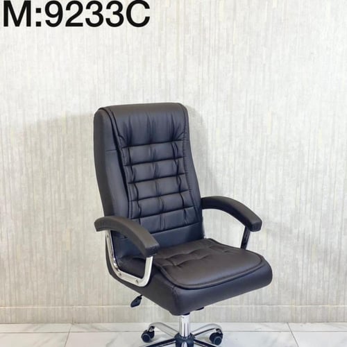 كرسي جلد لون كوفي فخم دوار متحرك