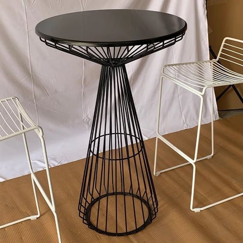 طاولة بار بلون أسود مقاس 70 سم