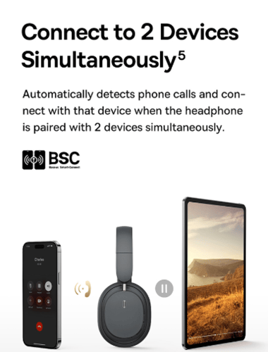 سماعة بيسوس Bowie D05 الاسلكية لون اسود