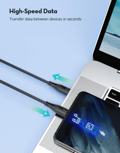 سلك تايب سي الى تايب سي قماش بطول 1.2 متر من راف ب...