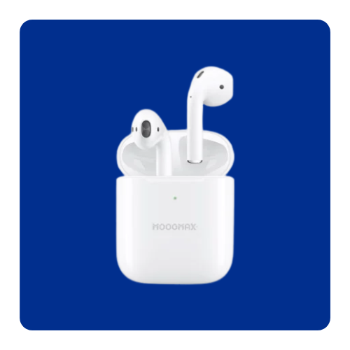 AirPods Max with powerful bass sound, clear microp...