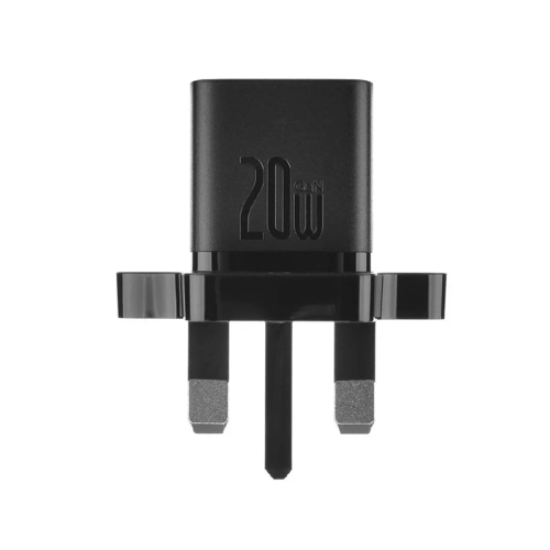 فيش جداري بيسوس 20 واط منفذ تايب سي اسود