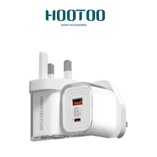 شاحن جداري سريع 65 واط بمنفذي PD وUSB، حجم صغير وخ...