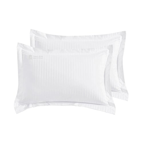 طقم مفرش أبيض فندقي قطن 250 غرزة