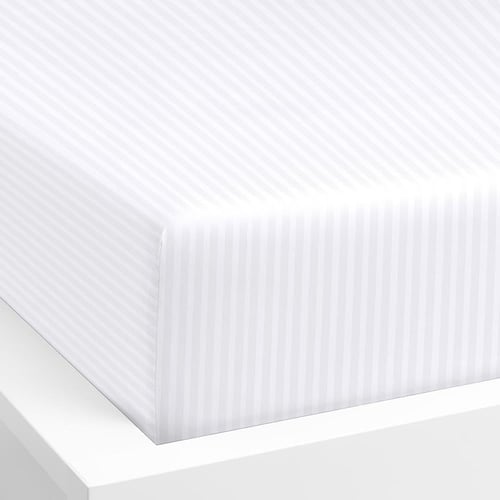 طقم مفرش أبيض فندقي قطن 250 غرزة