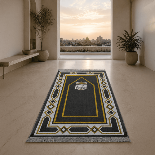 سجادة صلاة بتصميم زخارف إسلامية