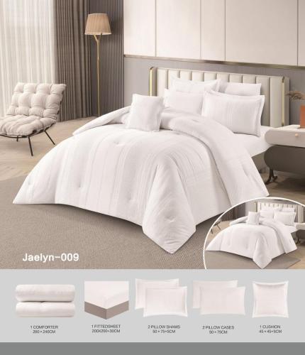 مفرش سرير صيفي مزدوج - 7 قطع