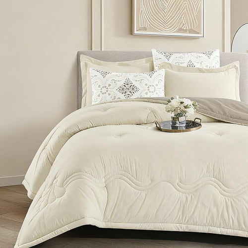 طقم مفرش صيفي مزدوج 6 قطع