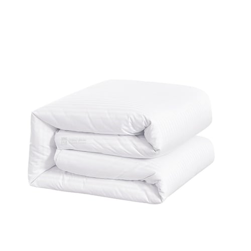 طقم مفرش أبيض فندقي قطن 250 غرزة