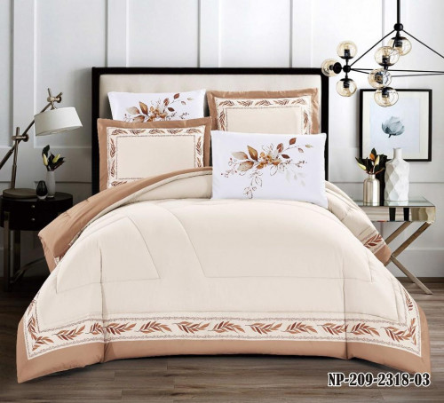 طقم مفرش FMJ-NP صيفي لون عسلي