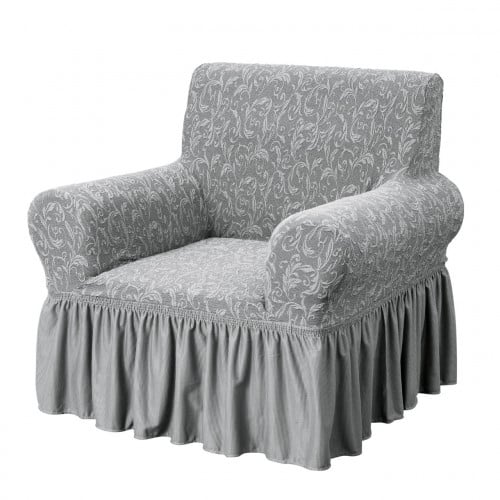 تلبيسة كنب مقعد واحد رمادي فاتح جاكار