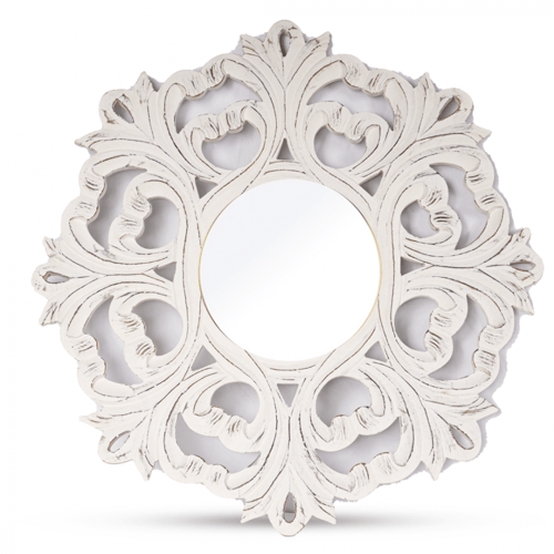 مرآة جدارية منحوتة ومعتقة يدوي (اوتلت)