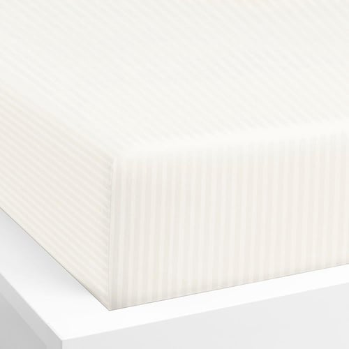 طقم مفرش أوف وايت فندقي قطن 250 غرزة