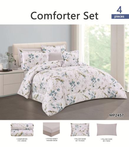 مفرش سرير صيفي مفرد ونصف 4 قطع