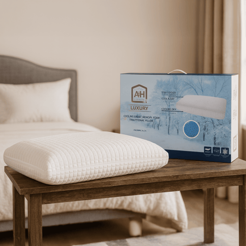 مخدة ميموري فوم بتقنية التبريد