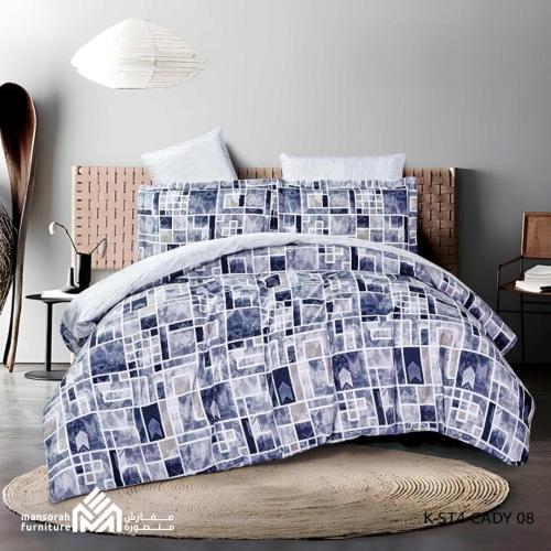 مفرش سرير صيفي مفرد ونصف - 4 قطع