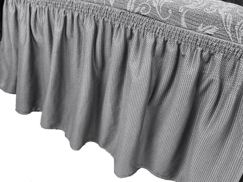 تلبيسة كنب مقعد واحد رمادي غامق جاكار