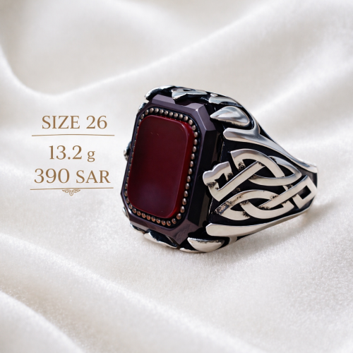 خاتم فضة تركي عيار 925 كود 500