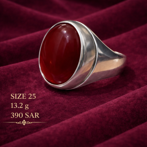 خاتم فضة صياغة يدوية عيار 925