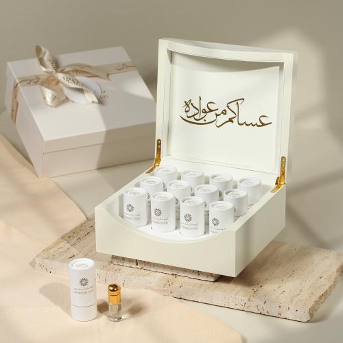 توزيعات مسك ببوكس خشبي (12 قطعة )