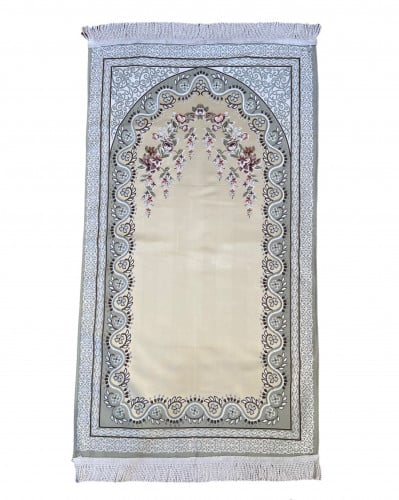 سجادة حرير محراب مُورد تفاحي